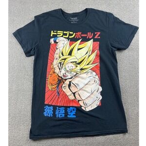 Dragonball‎ Z T-Shirt Men S Black Goku Graphic Cotton Anime Dragon Ball Geek